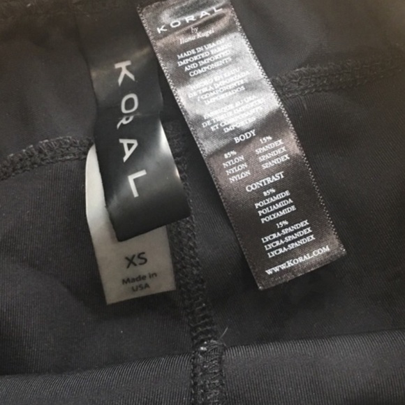 KORAL Luscious Slit Black Leggings Size XS - Picture 5 of 8